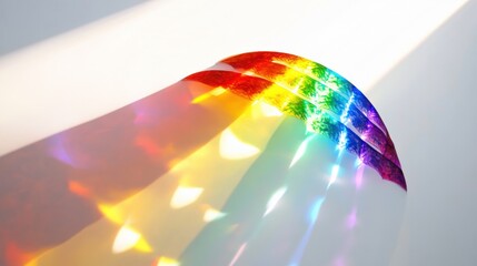 Wall Mural - vibrant light reflections on isolated white background
