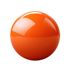 Wall Mural - orange sphere ball isolered on transparent background