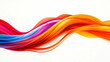 © julio - Abstract Colorful Wavy Lines with Gradient Blend on White Background in Studio