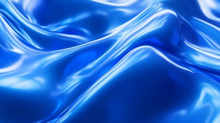 Poster - Abstract Blue Liquid Flowing Dynamic Shiny Smooth Surface Elegant Background Design Modern Texture Illustration Digital Art Graphic Resource Vibrant  