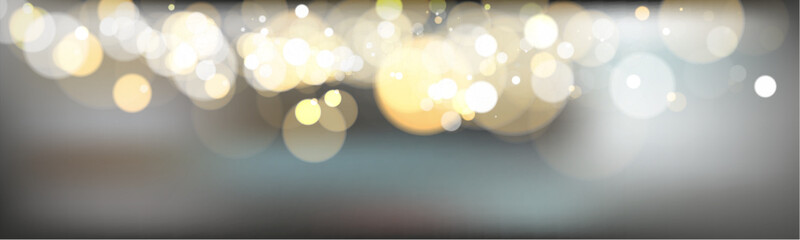 Aufkleber - Bokeh background with soft golden light orbs on a transparent grid, ideal for overlays and graphic design projects.	