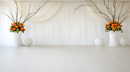 Aufkleber - Elegant floral arrangement in a bright, minimalistic setting