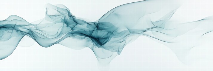 Aufkleber - Ethereal blue wisps flow gracefully across a light background creating a serene visual experience. Generative AI