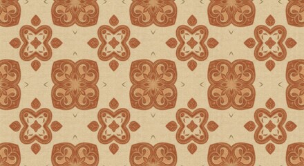 Poster - Ornamental Geometric Pattern: A visually appealing ornamental geometric pattern featuring intricate designs, creating a sense of order and aesthetic appeal.