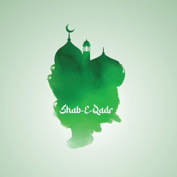 Islamic shab e qadr mosque design templete