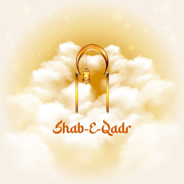 Islamic shab e qadr mosque design templete