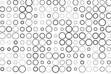 Fototapete - Abstract grid of randomized circles on white