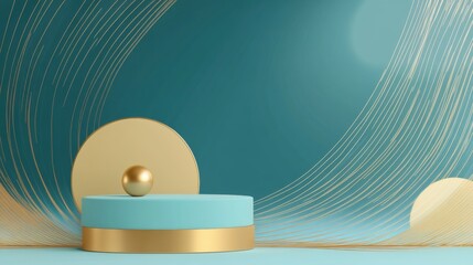 Poster - Geometry shape podium background for product
