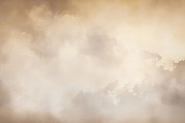Poster - Soft golden clouds drift lazily across the sky, casting a warm glow over the tranquil landscape at sunset. Generative AI