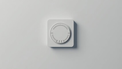 Poster - C Wire. Clock is on wall with white background