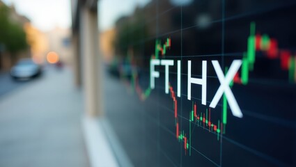 Poster - Ftihx. Sign is displayed on wall of building with street in background