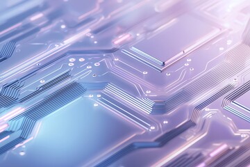 Aufkleber - A close-up view of a futuristic circuit board design, highlighting intricate patterns and components. The sleek lines and vibrant colors suggest advanced technological innovation.