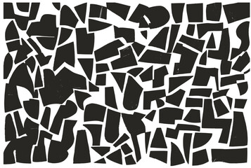Poster - Vector Abstract Pattern Various Shapes, and monochrome designs, are ideal for modern art, backgrounds, and creative projects. 