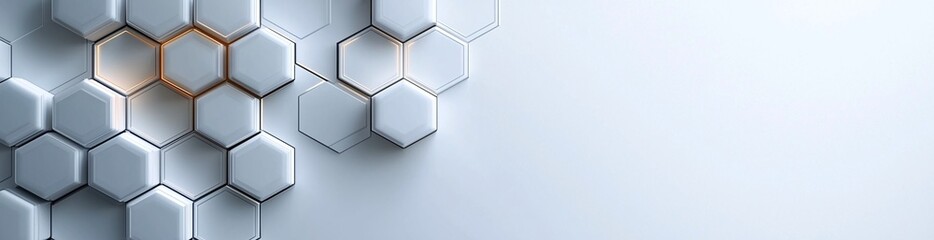 Poster - A modern abstract background featuring hexagonal shapes in a clean design