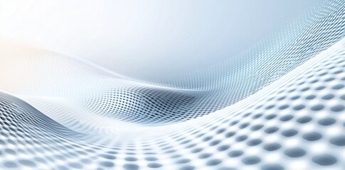 Poster - A serene abstract design featuring soft waves and dotted patterns, creating a modern, futuristic feel. Ideal for backgrounds, presentations, and creative projects.