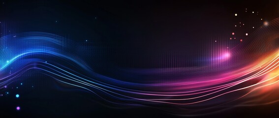Poster - A stunning abstract backdrop featuring vibrant waves of color that evoke energy and creativity. Perfect for digital projects, presentations, or as a modern wallpaper alternative.