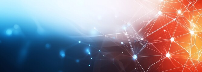 Poster - a vibrant abstract background showcasing interconnected lines and nodes, symbolizing the digital net