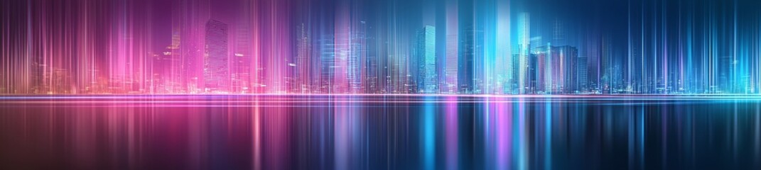 Aufkleber - A vibrant digital abstract background featuring a blend of neon colors. Perfect for use in tech-related designs, media, presentations, and art projects.
