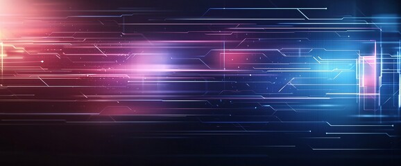 Poster - A vibrant digital background featuring dynamic lines and colorful lights, perfect for technology-themed projects, presentations, or advertisements reflecting innovation and connect