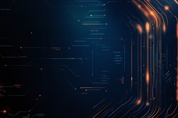 Poster - A vibrant digital background showcasing intricate circuits and glowing lines