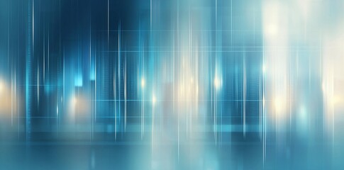 Poster - Abstract blue background with soft light beams and blurred lines, creating a modern and dynamic atmosphere suitable for digital designs and artistic projects.