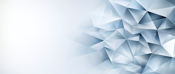 Poster - Abstract geometric background featuring soft blue tones and sharp edges. Perfect for modern designs, presentations, and versatile graphic needs.