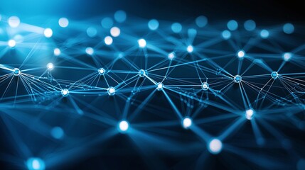 Aufkleber - an abstract visualization of a digital network, showcasing interconnected nodes and lines in a mesme