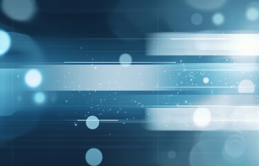 Poster - Dynamic blue abstract background with soft glowing circles and motion blur effects, perfect for tech-themed designs, presentations, or digital art projects.