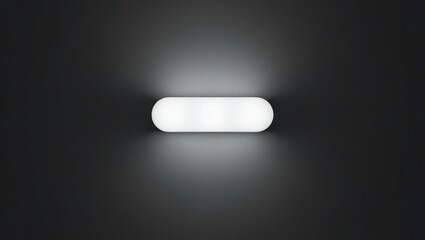 Poster - Busy Light. Light is on in dark room and wall is black