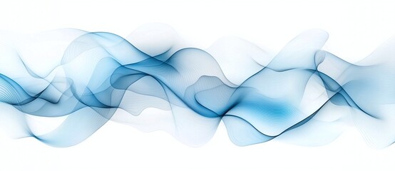 Poster - This image features flowing blue waves, creating a sense of tranquility and movement. Ideal for designs that require an elegant background or abstract visual element.
