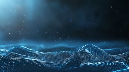 Poster - This image showcases an abstract representation of digital waves, creating a futuristic and immersive illusion