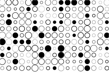 Fototapete - Abstract grid of circles with random black fills