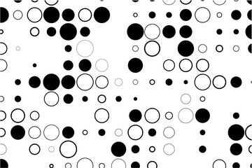 Fototapete - Geometric pattern combining missing circles and black accents