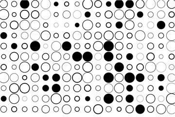 Fototapete - Minimalist design featuring complete circle grid and black accents