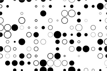 Fototapete - Geometric pattern combining missing circles and black accents