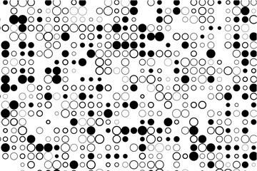Fototapete - Minimalist design of circle grid with gaps and fills