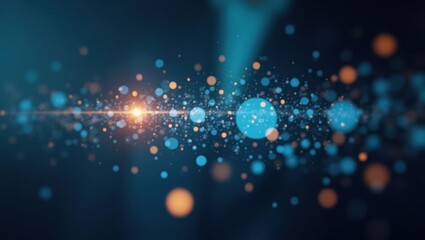 Poster - Ai Video Translation. Blurry image of blue background with star
