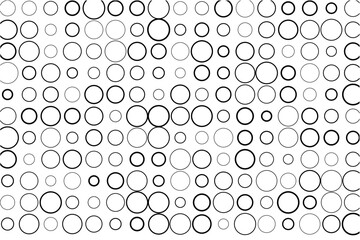 Fototapete - Geometric arrangement of variable circles in grid