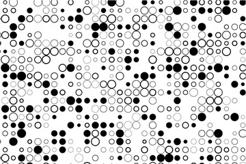 Fototapete - Minimalist design of circle grid with gaps and fills