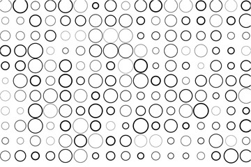 Fototapete - Minimalist pattern of randomized circles in grid