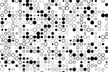 Fototapete - Minimalist design of circle grid with gaps and fills
