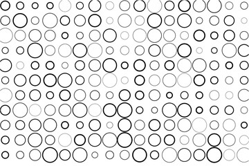 Leinwandbilder - Abstract grid of randomized circles on white