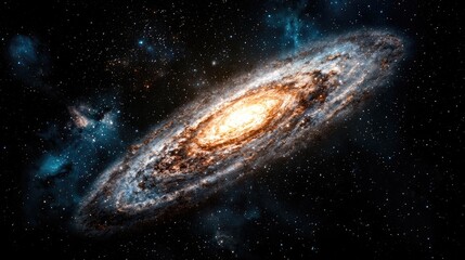 Wall Mural - spiral galaxy in deep space (8)