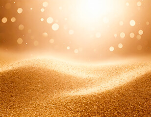Poster - golden bokeh background design
