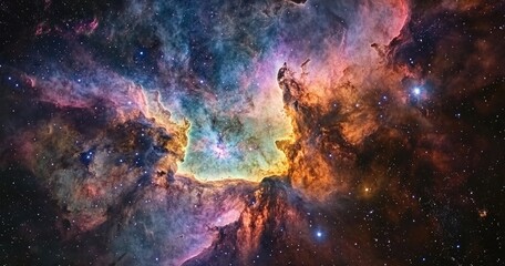 colorful nebula in deep space