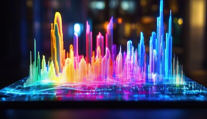 Poster - Digital Cityscape on a Tablet