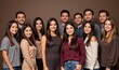© Nina - A Diverse Group of Young Adults Posing Together in a Professional Studio Setting, Highlighting Unity and Collaboration Among Friends