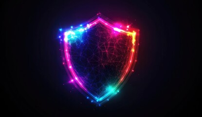 Poster - Glowing Shield of Digital Protection