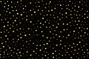 Wall Mural - a close up of a black background with gold stars