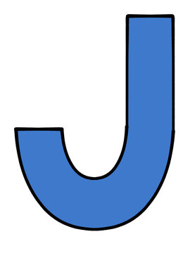 シンプルなアルファベットJのイラスト素材
